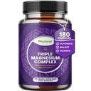 Väga tugev magneesiumkomplekskapslid - kolmekordne magneesiumsegu koos tauraatglütsinaadi ja malaadiga - 400 mg lisand toetab lõõgastumist ja üldist heaolu mitte-GMO Vegan 180 kapslit