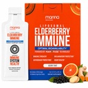 Manna Vitamiinid Arenenud Liposomal Elderberry Immune Packets, Vitamiinid C, D jne - Daily Immune Support täiskasvanutele, lastele - Sugar Free, Real Elderberry Extract, Syrup, Travel-Friendly, 15 Pack