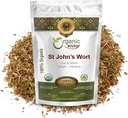 Orgaaniline tee naistepuna lõigatud ja purustatud (Hypericum perforatum) - taimetee | Euroopa metsik-Harvest | Orgaaniline, Kosher & USDA sertifitseeritud | Vegan, Non GMO & Gluten Free | Päritolu - Albaania (8 Oz)