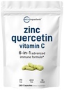 Mikrokoostisosad Quercetin koos C-vitamiini ja tsingiga, 240 kapslit | Quercetin 500mg, C-vitamiin 500mg, tsink 50mg (pikolinaat, tsitraat, glütsinaat, glükonaat) | Täielik immuunsuse tugi