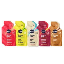 GU Energy Original Sports Nutrition Energy Gels, 24-Count, Vegan, Gluteenivaba, Kosher ja Piimavaba On-the-Go Energia Iga treening, Assorteeritud Kofeiinivabad Maitsed Variety Pack