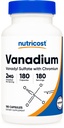 Nutrikost Vanaadium + kroomi 2mg 180 Taimekapslid - Gluteenivaba, mitte-GMO - Vanaadiumilisand