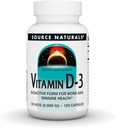 Allikas Naturals Vitamiin D-3 Bioaktiivne vorm luude ja immuunsüsteemi tervisele * 5000 iu - 120 kapslit