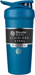 BlenderBottle Strada Shaker Cup Isoleeritud roostevabast terasest veepudel traadi viskiga, 24-kordne, sinine