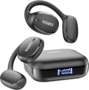 TOZO OpenEgo Open Earbuds Bluetooth kõrvaklapid Bluetooth kõrvaklapid, 80Hrs Playtime Wireless Earbuds Earhooks, Digital Display, 32 EQ režiimid, Clear Call, Comfortable Wear, Sweat-Proof for Running Workout Black