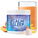 Zipfizz Nightly Calm & Sleep Supplement Powder, Peach Mango, 12,3 oz (30-60 Servings) | Natural Sleep Aid lastele ja täiskasvanutele | Sisaldab magneesiumi, melatoniini, L-Theanine | Lõõgastav ja meeleolu parandamine