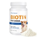 Biotiin koertele, toetab läikivat karva ja tervislikku nahka, tugevdab koera küüneid, biotiini pulbrilisa koerte lagundamiseks, kuiva naha leevendamine koertele, 6 oz