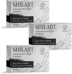 30 000 MG Shilajit tabletid, 100% Shilajit Pure, Himalayan Organic, Shilajit meestele ja naistele rikas Fulvic Acid & 85+ Trace Minerals, Shilajit Supplement for Energy & Immune System, 180 Count