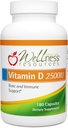 Terviseressursid D-vitamiin - 2500 IU sojavaba D3-vitamiin (180 köögiviljakapslit)