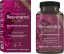 Reserveage Beauty Resveratrol Plus + 500 mg - Kiiresti vabastavad Resveratrooli kapslid kvertsetiiniga immuunsüsteemi, aju tervise ja rakutervise jaoks - Gluteenivaba & Vegan - 30 Veggie kapslit