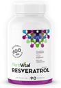 Plantvital Resveratrol 600mg - 90 Vegan Resveratrooli kapslid - kõrge puhtus Trans Resveratrooli lisand - Antioksüdant - Non- GMO, Gluteenivaba