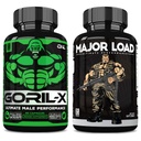 ONL Ultimate Meeste Testosterooni Booster Bundle - GORIL-X & Major Load Supplements | Suurendage tugevust, vastupidavust ja energiat | koos Horny Goat Weed, Maca, Tongkat Ali, Tribulus | 120 kapslit