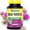 Piimaohakas, kontsentreeritud seemneekstrakt, 80% silymariin, maksatoetus Puhasta Detox, rasvane maks toidulisandeid, Non-GMO, No Gluten & Soy, 90 Veggie Caps, 3 kuu pakkumine