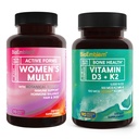 BioEmblem Vitamiin D3 K2 (5000IU ja 200mcg) ja naiste multivitamiinid