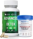 Advanced Detox Cleanse, Detox Kit Test Cup, Natural Detox & Cleanse piimaohakaga, Lagrits Powder ja muud, Body Cleanse Detox naistele ja meestele, 42 kapslit, 1 pakend