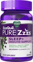ZzzQuil Pure Zzzs Sleep + Immune Support Melatoniin Sleep Aid Gummies Elderberry, Tsink, Kummel, Lavendel & Valerian Juur, 1mg Gummy kohta, 60 ct