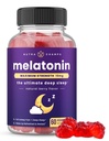 NutraChamps Melatoniin Gummies täiskasvanutele, ekstra tugevusega uneabi vitamiinid, 5mg või 10mg annus, Vegan Natural Maasika Maitselisandi parema une, tervisliku une tsüklid, 60 Gummies