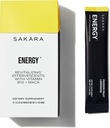 SAKARA energia kihistuvad, 15 paketti - rafineeritud suhkruvabad elektrolüüdid B12-vitamiini ja L-teaniini pulbripaketid, maitsestatud veepaketid, hüdratsioonipulber, energiajoogi elektrolüüt pulber