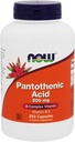 Nüüd toidud Pantoteenhape, 250 kapslit / 500 mg (2 pakendis)