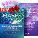 MAREE Eye Gels & Acne Сlearing Devices Bundle - Under Eye Gels for Puffy Eyes and Dark Circles, Hydrocolloid Acne Therapy Device - Marine Collagen & Hyaluronic Acid, Green Vetikate ekstrakt ja teepuuõli