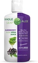 Terve Leaf Aloe Vera mahl orgaanilise Elderberry ekstraktiga - patenteeritud valem, kõrge atsemannaani sisaldus ja NO vett lisatud!