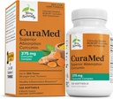 Terry Naturally CuraMed 375mg - Antioksüdandi lisand aju ja immuunsüsteemi tervise toetamiseks - toidulisand kurkumiini ja kurkumi eeterliku õliga - taimse maksa toetus - 120 softgels