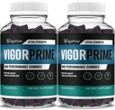 (2 Pack) Vigor Prime Performance Gummies Prime Vigor XL Gummy Supplement, Vigor Prime XL Maksimaalne tugevus Advanced Shilajit Sea Moss Fenugreek Gummies General Energy Vitality Support (2 kuu pakkumine)