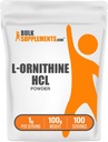 BulkSupplements.com L-Ornithine HCl pulber - ornitiini lisand, aminohapete lisand - gluteenivaba, 1 g serveerimise kohta, 100 g (3,5 oz) (pakk 1)