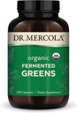 Dr. Mercola Organic Fermented Greens, 30 Servings (180 kapslit), Toidulisand, toetab immuunsüsteemi tervist, mitte-GMO, sertifitseeritud USDA orgaaniline