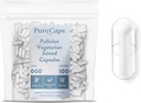 PureCaps USA - Tühjad taimetoitlased Vegan Pullulan Pill Kapslid Suurus 000 | 1000 Ühendatud Pillid | Clear| Mitte-GMO sertifitseeritud | SLS, Gluteen, säilitusainevaba