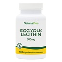 NaturesPlus munakollane letsitiin - 600 mg, 180 kapslit - sojavaba, gluteenivaba - 90 serveerimist