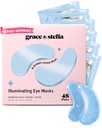 Grace & Stella auhinna võitmine silmamaski all Vähendage tumedaid ringe, Puffy Eyes, Undereye kotid, kortsud, geel silmade all, sünnipäevakingid naistele - Vegan Cruelty-Free Self Care (48 paari, sinine)