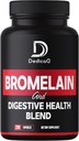 6in1 Bromelain 500mg täiendus - 1000mg ühe serveerimise kohta - 210 kapslit seedetrakti tervise seguna kvertsetiin, ingver, kurkum, papaia - üldise tervise, seedimise ja immuunsüsteemi toetamine