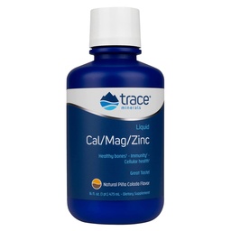 Trace Minerals | Vedel Cal / Mag / Tsink | Kaltsium, Magneesium, Tsink, Vitamiin D3 täiendus | Toetab normaalset koe, lihaste ja luutihedus | Natural Piña Colada maitse | 16 Servings, 16 fl oz.