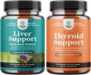 Bund of Maver Cleanse Detox & Repair - Silymarin Milkohakele Dandelion Juur, Beetroot & Artichoke Extract & Thyroid Support - L Tyrosine, Põiewrack, Selenium & Ashwagandha for Hormon Balance