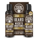 Viking Revolution Beard Wash and Beard Conditioner for Men with Argan Oil and Jojoba Oil - Beard Softener and Stronger Bear Care Beard Shampoo and Conditioner with Bear Oil (5oz, Sweet Tobacco)
