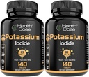 Tervislik annus Kaalium + jodiidi (KI) tabletid - 130 mg 140 tabletti - kilpnäärme toetamiseks, raku metabolismiks ja elektrolüütide tasakaaluks - mitte-GMO, gluteenivaba, GMP sertifitseeritud, pakend 2