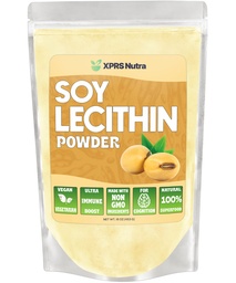 XPRS Nutra Sojaletsitiinipulber Toidurasva emulgaator - Sobib keetmiseks, küpsetamiseks ja muuks - Vegan Sõbralik Sojaletsitiinipulber Cooking Aid (16 Ounce)