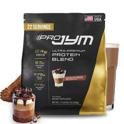 JYM Supplement Science Pro JYM Chocolate Mousse Protein Pulber - vadakuvalgu isolaadid, kaseiin, ja piimavalk, Lean Lihashoone meestele ja naistele, 22 Servings