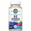 KAL Vitamiin B12 Metüülkobalamiin ja adenosüülkobalamiin 2000 mcg ActivMelt, B12 Energialisandid, ainevahetus, närvid, punaste vereliblede toetus, kõrge imendumine, looduslik Berry, 60 Serv, 60 mikrotabletti