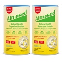 Almased Vanilla Meal Asenduskoks - Madal-glütseemiline Kõrge Taimebaas Valgupulber- Toitumisalane Kaalu Tervisetoetus Täiendus - Vanilla Lõhn - 17,6 oz (1,1 naela (2 Pack)