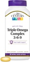 21. sajandi soolestikuga kaetud kolmekordne oomega kompleks 3-6-9, refluksvaba 90 softgels, MTC22874X5