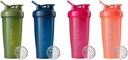 BlenderBottle 2-Pack 28-Ounce Classic Shaker pudelid valgu raputamiseks ja enne treeningut, sammal / sammal ja merevägi / merevägi ja kõik roosa ja korall