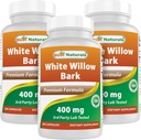 Parimad looduslikud valge pajukoor 400 mg 180 kapslit (180 loend (pakk 3))
