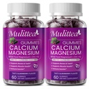 Kaltsiummagneesiumtsinkkummid suure neeldumisega Magneesiumglütsinaat 200mg, kaalium – taimne kaltsiumilisand w/ D3 ja merisammal luudele, lihastele, rahulikule meeleolule ja uneabi lastele ja täiskasvanutele (2 Pack)