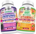 Elderberry Immuunsüsteemi tugi ja looduslik C-vitamiin - Bundle
