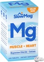 Convergence SlowMag® Mg lihaste + südame magneesiumkloriidi lisatabletid kaltsium 120 CtMagnesium toetab õppimist ja mälu jõudlust vananevatel täiskasvanutel *