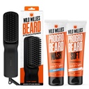 Wild Willies Bear Grooming Kit - Beard Straightener meestele, PROGRO - rikastatud biotiini ja kofeiiniga juuste kasvuks, pesemine, hüdreerimine - iooniline 2-in-1 kuumutatud kammharja, valmistatud USA-s