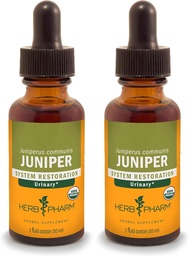 Herb Pharm Certified Organic Vequid Extract for Uriinisüsteemi tugi Juniper 1 Fl Oz (Pack of 2)