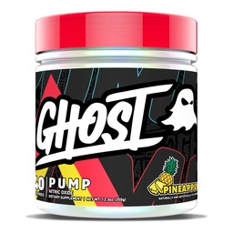 GHOST Pump Lämmastikoksiidi pulber, ananass - 40 serveerimist - suhkruvabad ja rasvavabad eeltreeningulisandid - L-tsitrulliin, arginitraat ja L-glutatioon - soja ja gluteenivaba, vegan